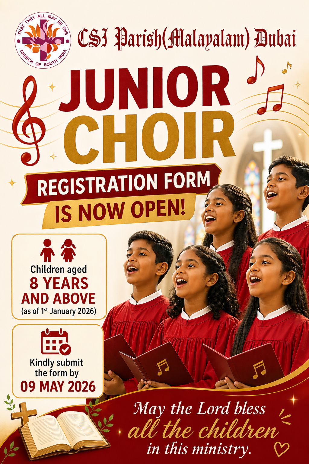 JUNIOR CHOIR MEMBERSHIP FORM 2026