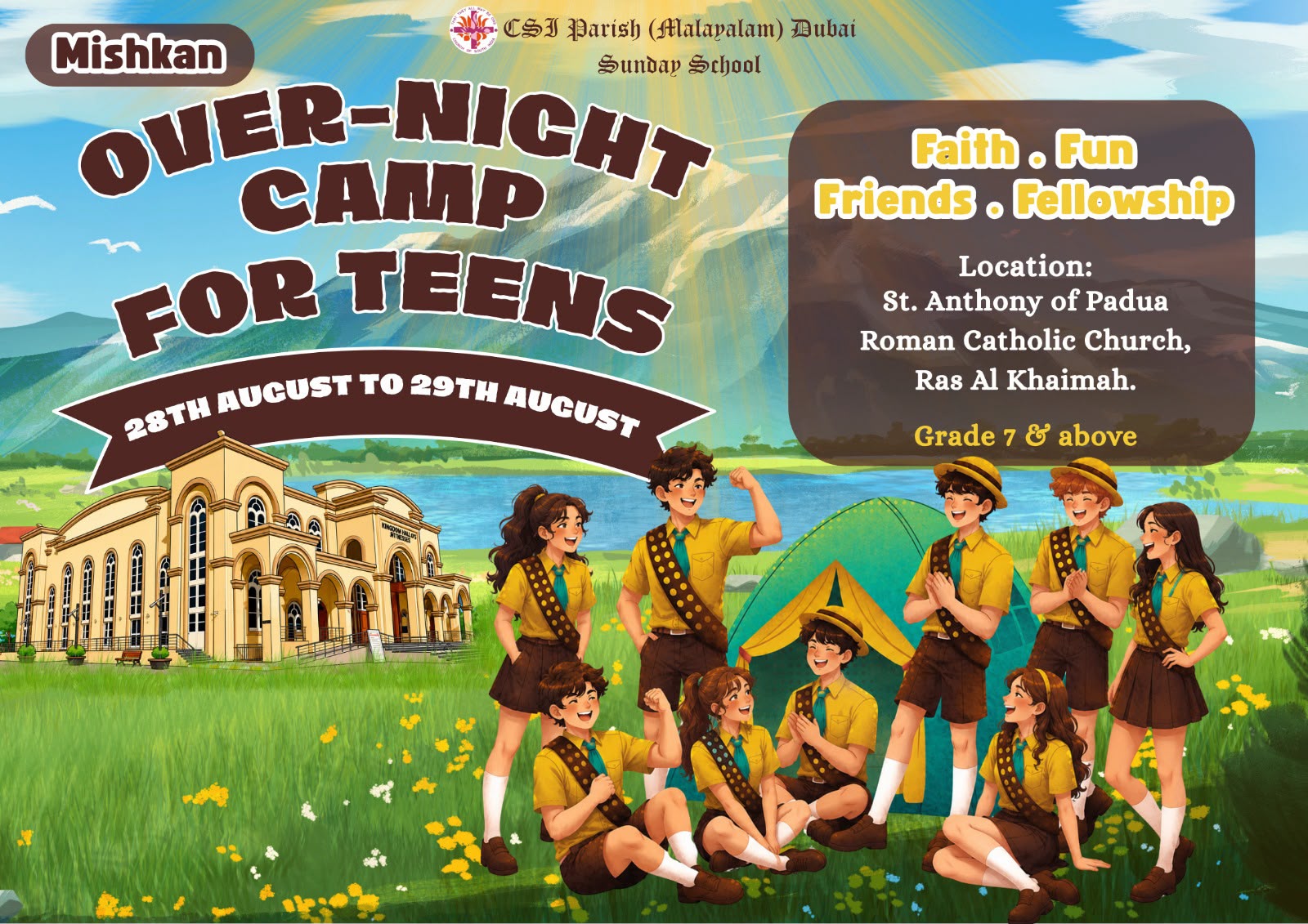 Sunday School Overnight Camp for Teens
